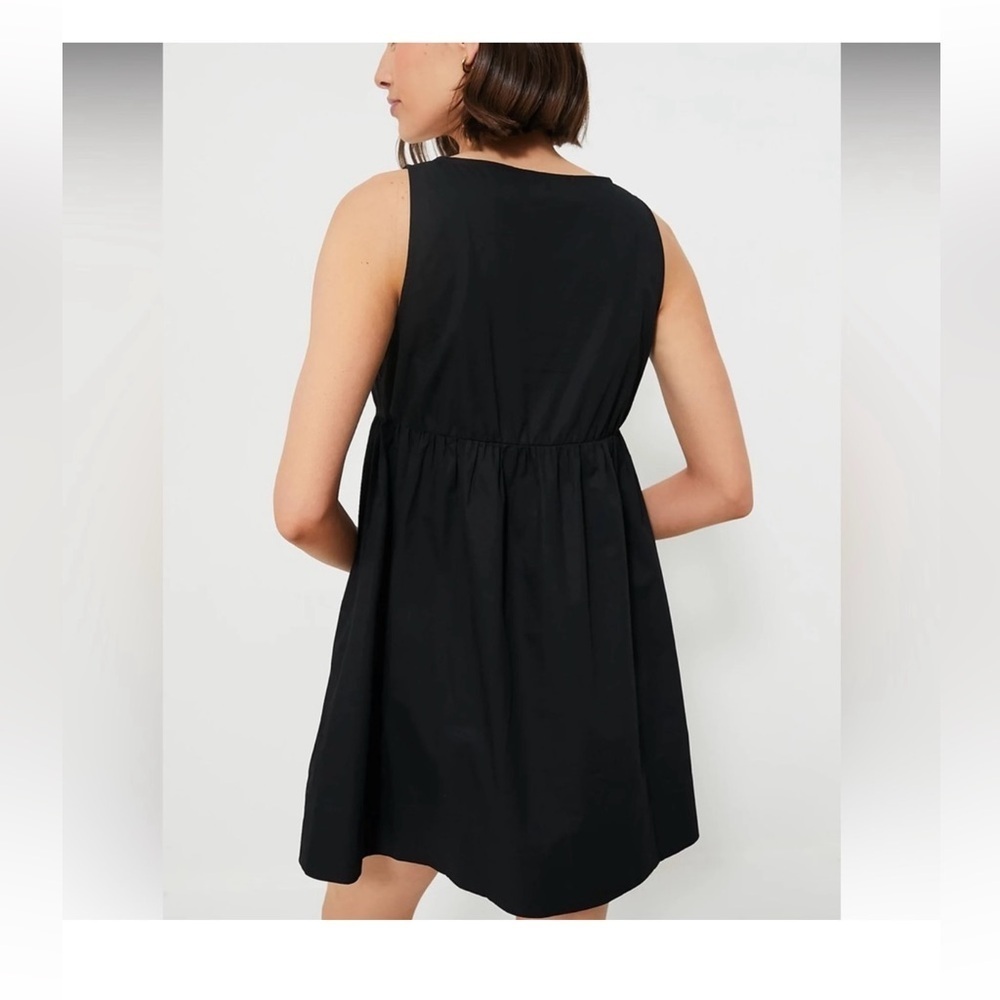 Pomander Place Porto Dress M NWT Black Sleeveless Mini Cotton Babydoll Style - Picture 3 of 12